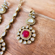 Maroon Teeka Set