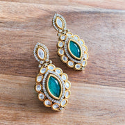 Green Kundan Earrings