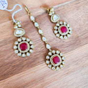 Maroon Teeka Set