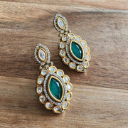 Green Kundan Earrings