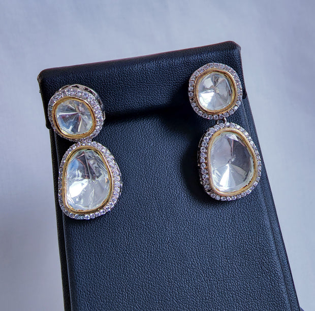 Big hotsell polki earrings